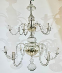 Large 18th C Chandelier with Eight Candles