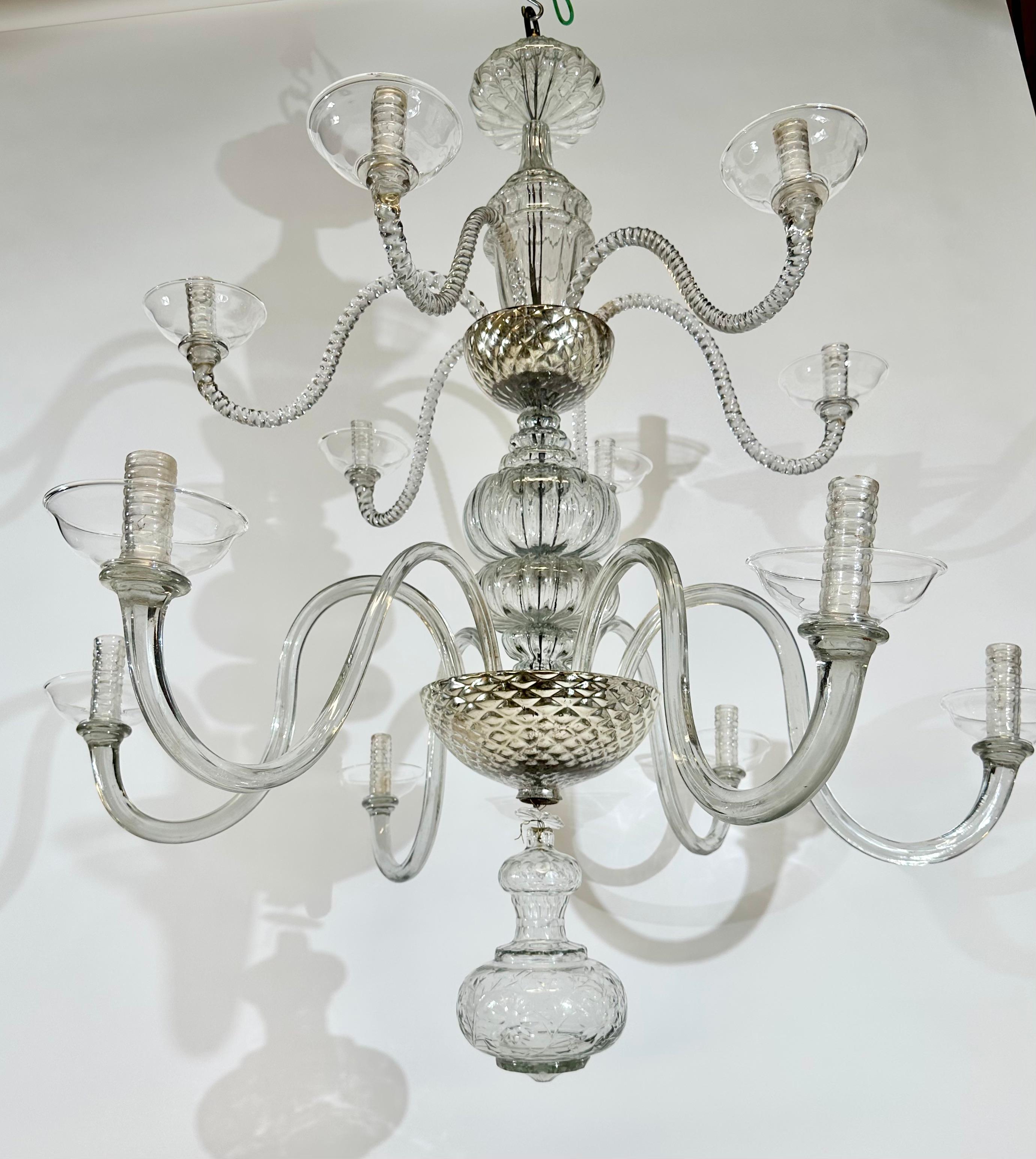 18th Century Large 18th C Chandelier with Eight Candles
