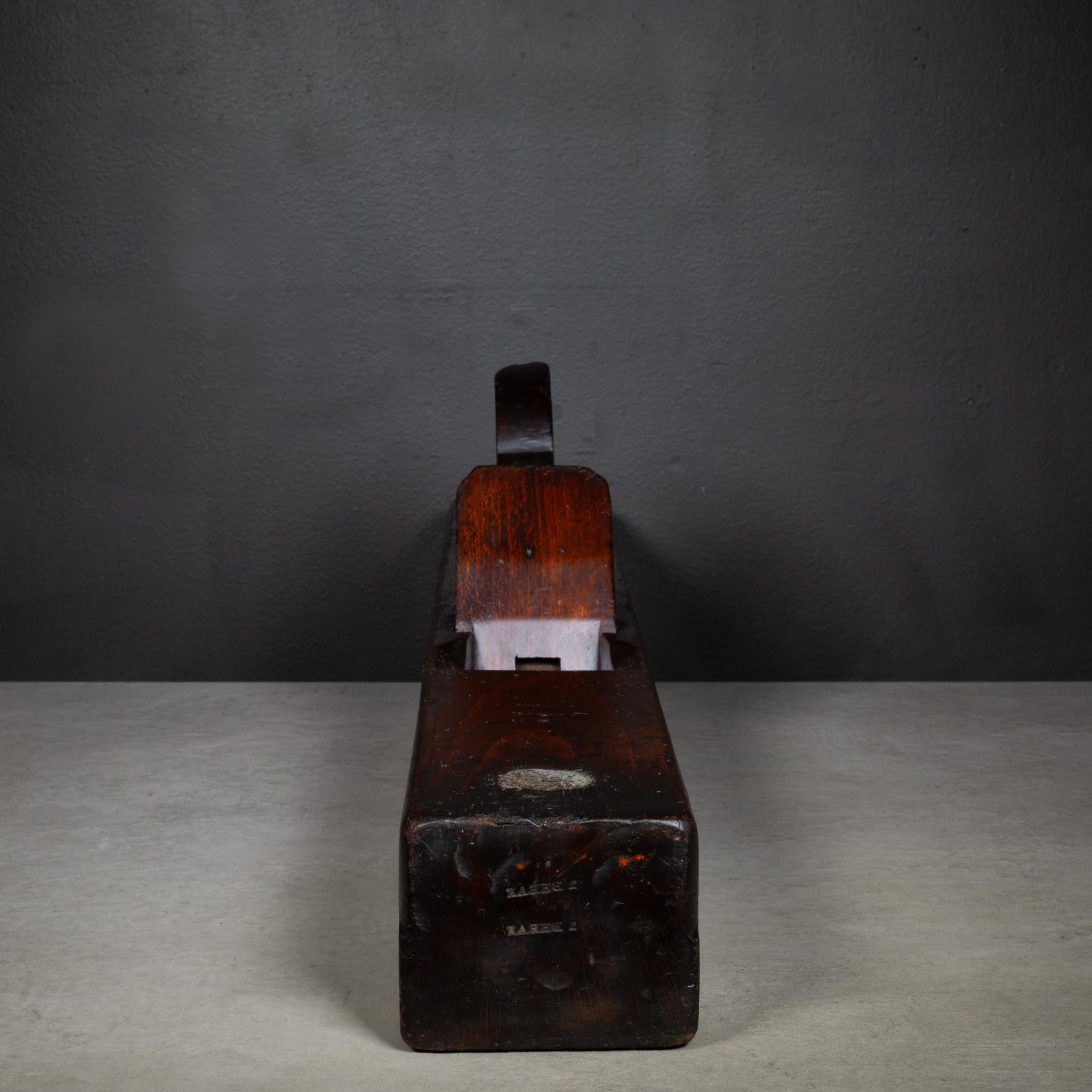 18th Century and Earlier Large 18th c. Monogrammed Cherry Wood Jointer Plane c.1700-1799 For Sale