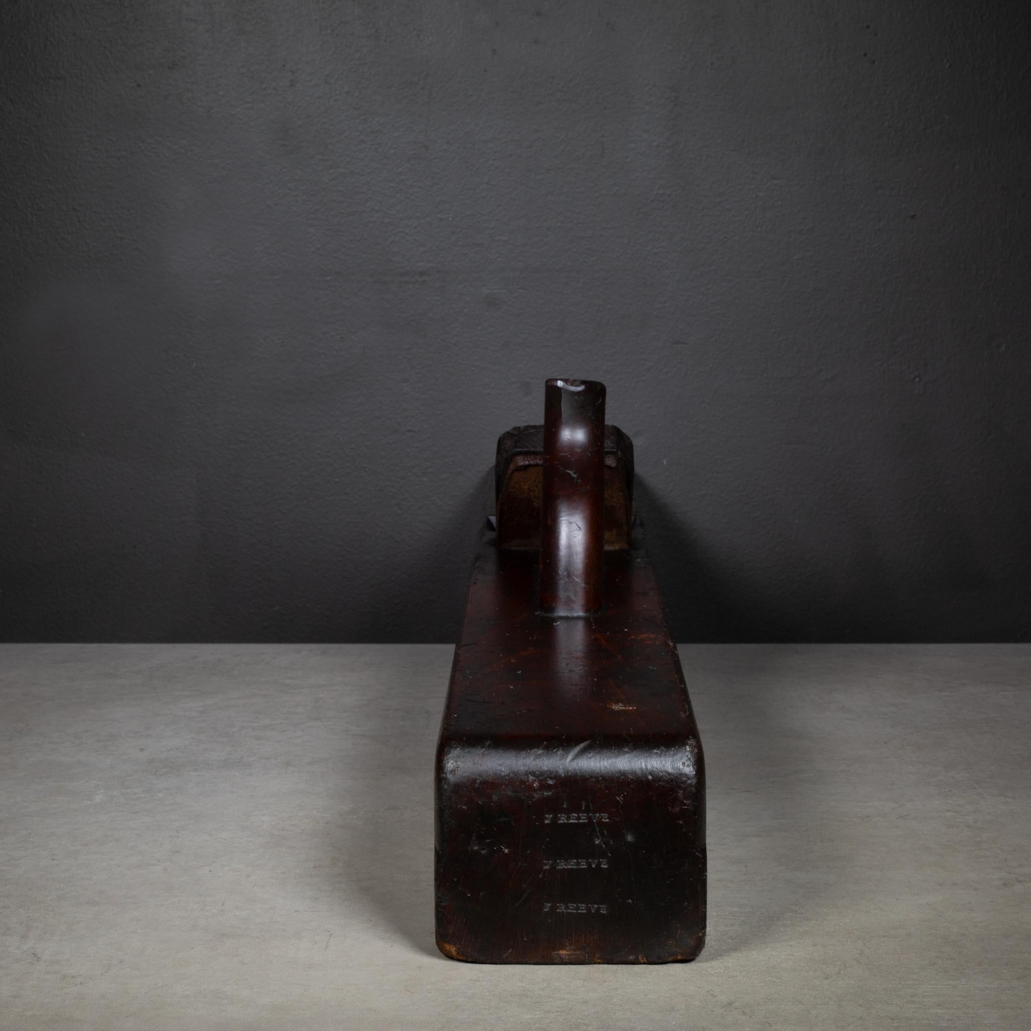 Steel Large 18th c. Monogrammed Cherry Wood Jointer Plane c.1700-1799 For Sale