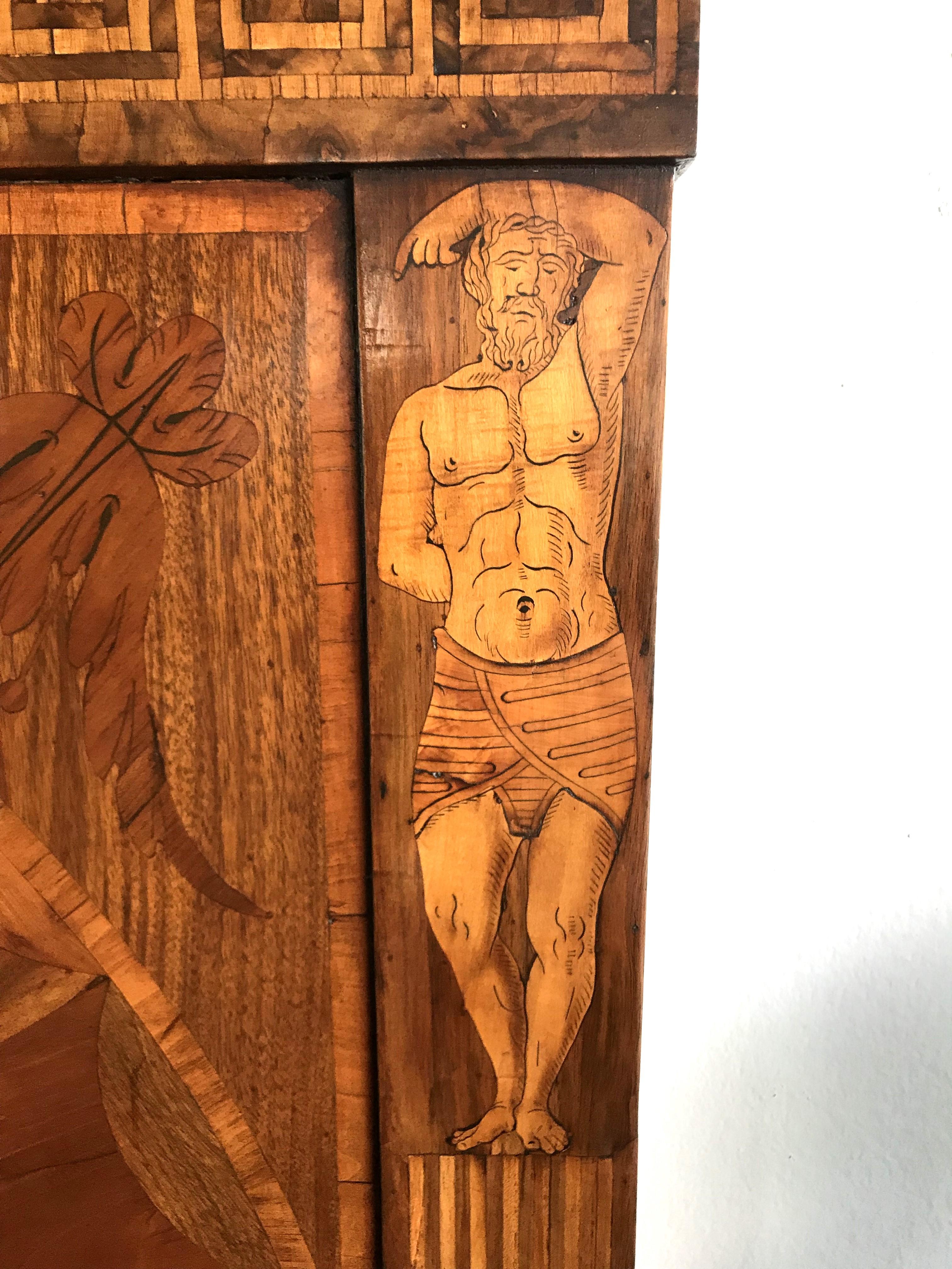 Large 18th C. Venetian Bed Crest finials panels Board antiques Los Angeles CA LA For Sale 4