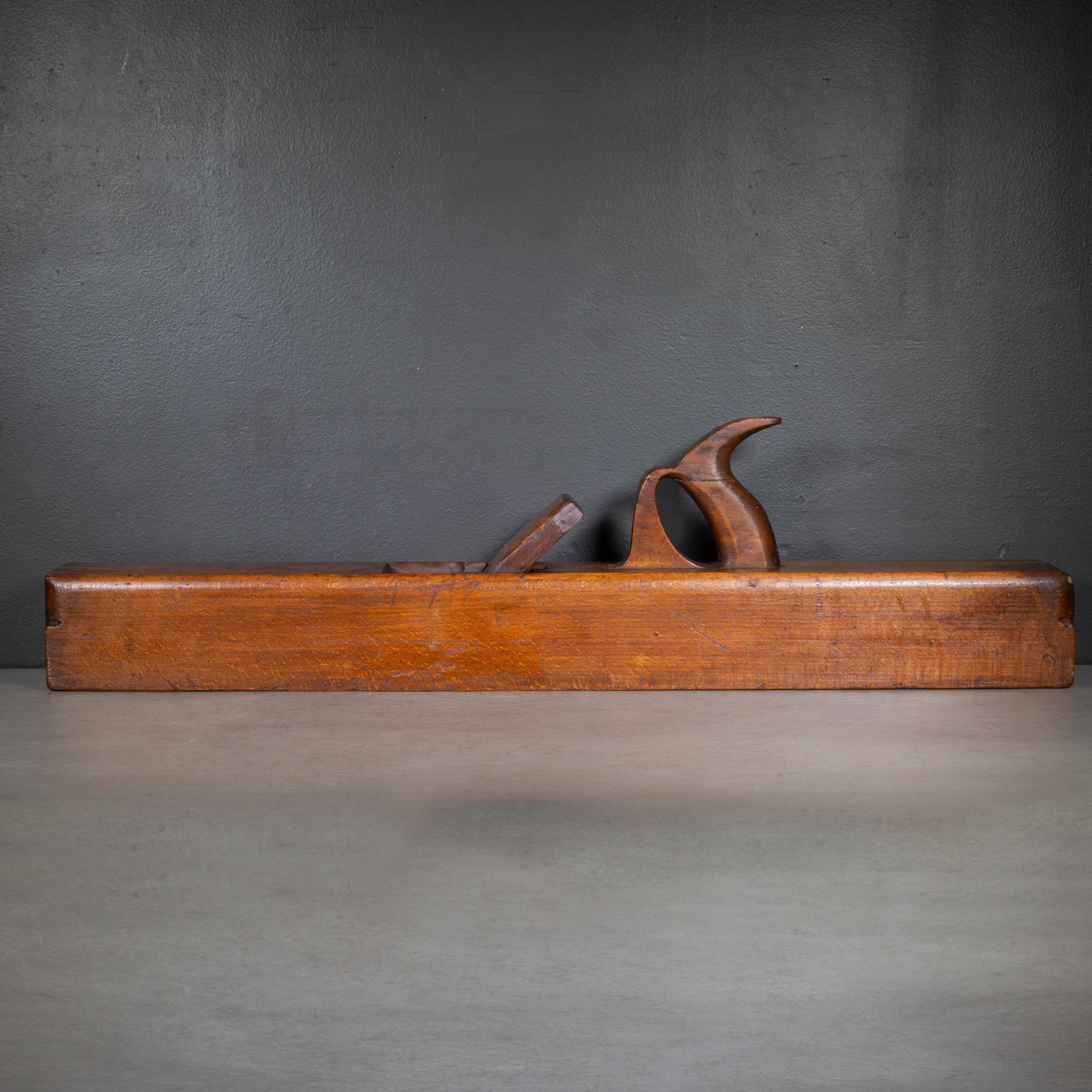 ABOUT

Antique wooden carpentry plane used to make trim and moldings. Shown with life size hand mold for scale. 

    CREATOR Unknown.
    DATE OF MANUFACTURE c.1700s.   
    MATERIALS AND TECHNIQUES Solid Applewood. 
    CONDITION Good. Wear