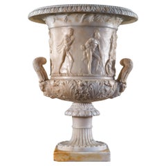 Große Kopie der Medici-Vase aus Alabaster aus dem 18. Jahrhundert