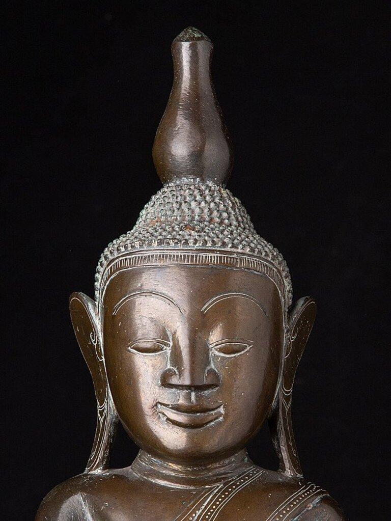 Large 18th Century Ava Buddha Statue from Burma For Sale 6