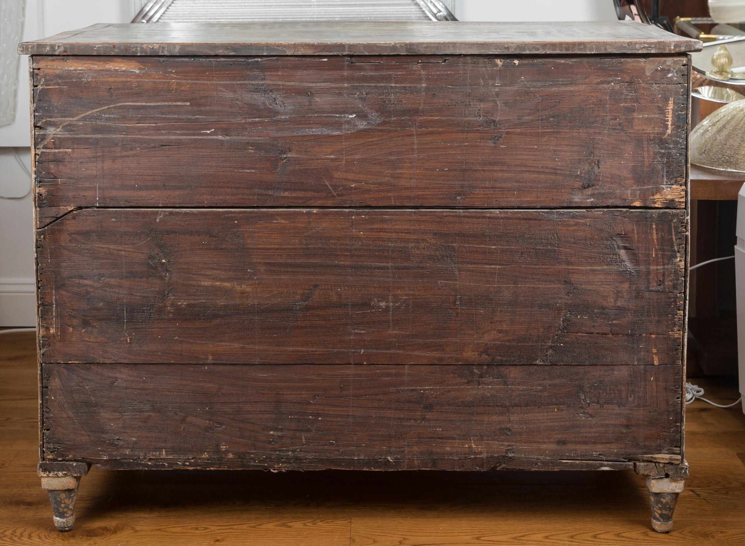 Large 18th Century Baltic Painted Chest of Drawers 7