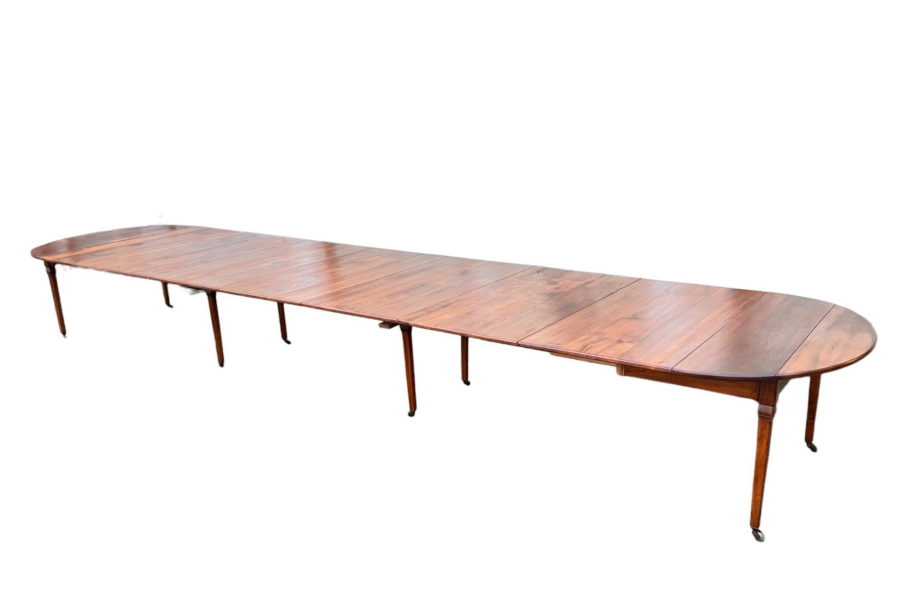 Large 18th Century Banquet Table in Walnut 222 inches 2