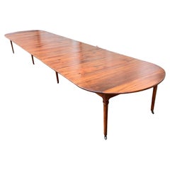 Large 18th Century Banquet Table in Walnut 222 inches