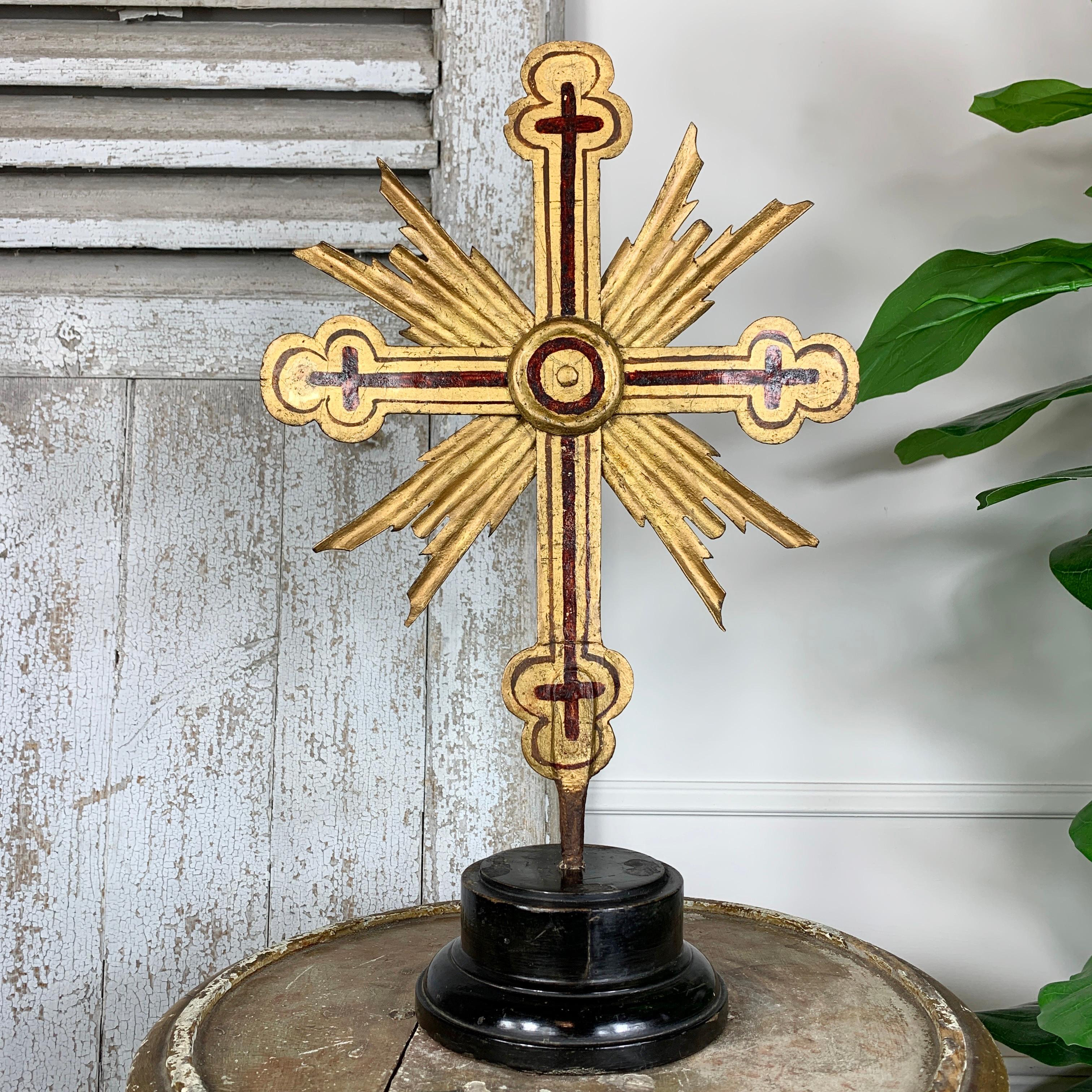 German Large 18th Century Baroque Processional Cross