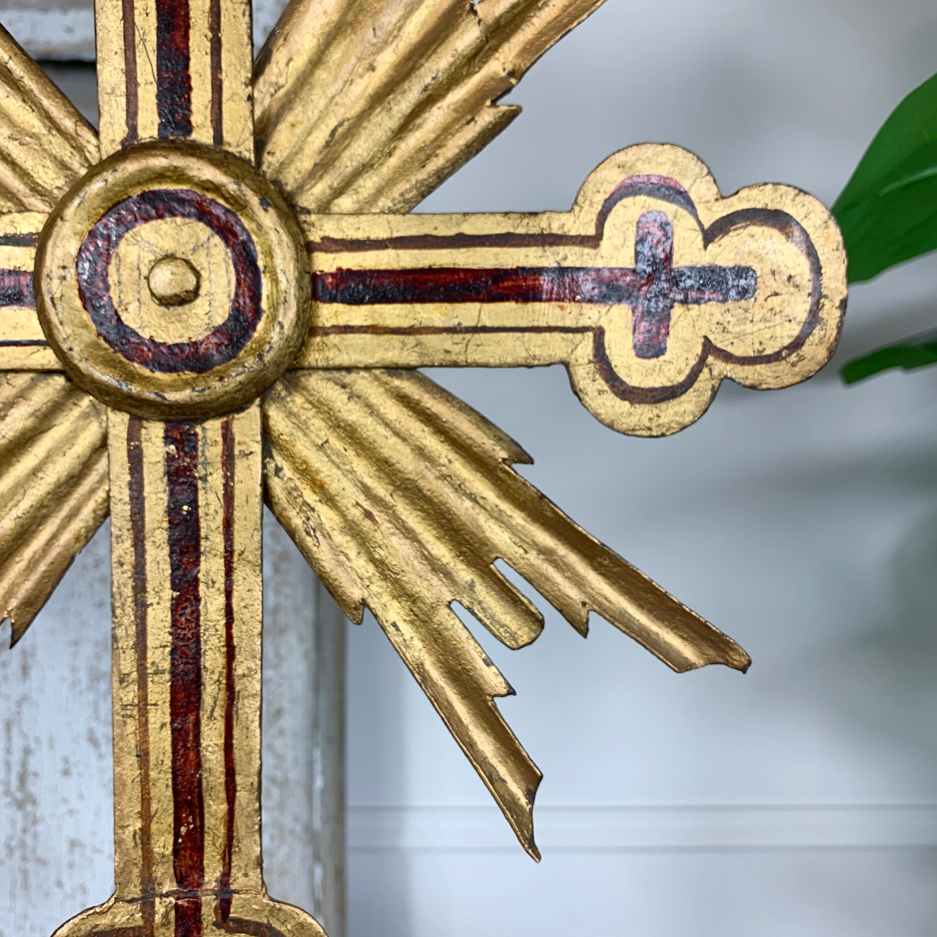 Ebonized Large 18th Century Baroque Processional Cross