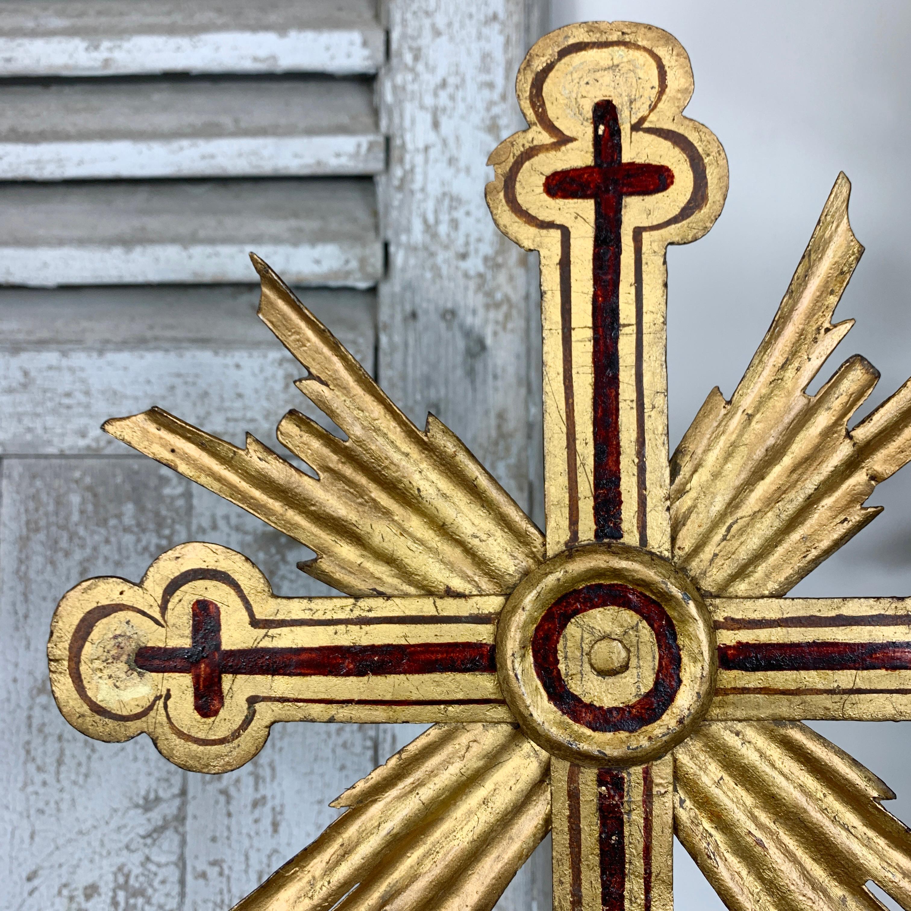 Iron Large 18th Century Baroque Processional Cross