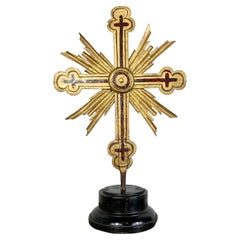 Grande croix de procession baroque du 18ème siècle