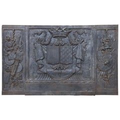 Large 18th Century Cast Iron Fireback