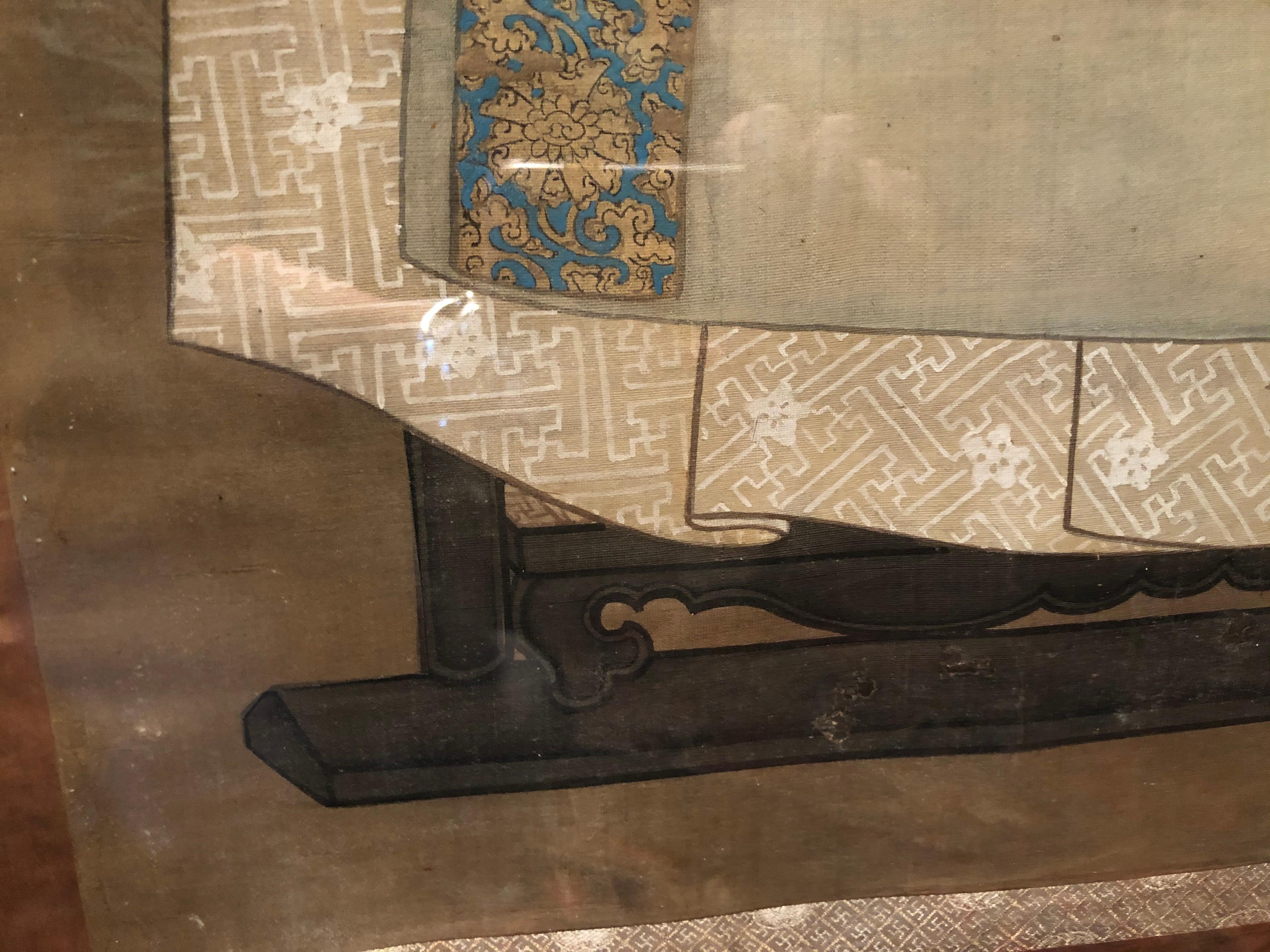 Large 18th Century Chinese Ancestral Painting on Silk 4