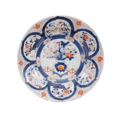 Large 18th Century Chinese Export Imari Porcelain Charger