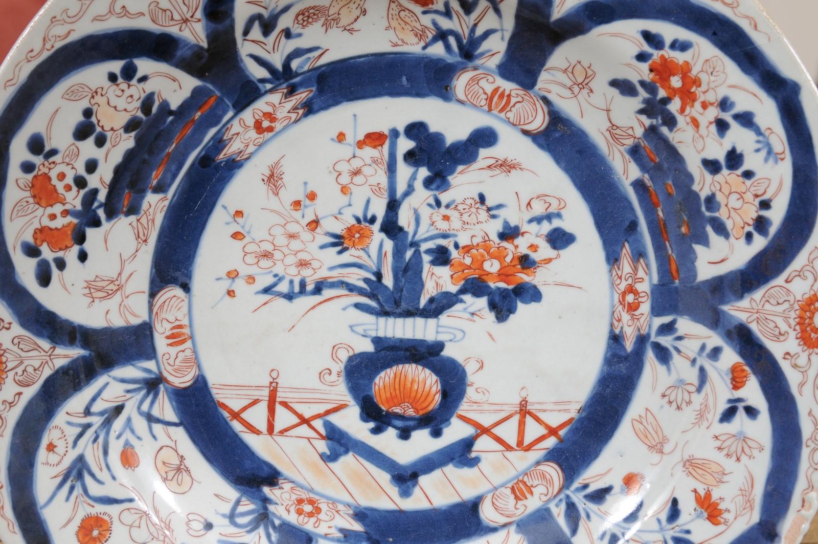 Large 18th Century Chinese Export Imari Porcelain Charger For Sale 3