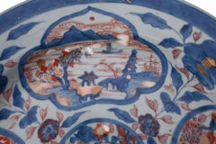 Large 18th Century Chinese Imari Porcelain Plate, Kangxi Period