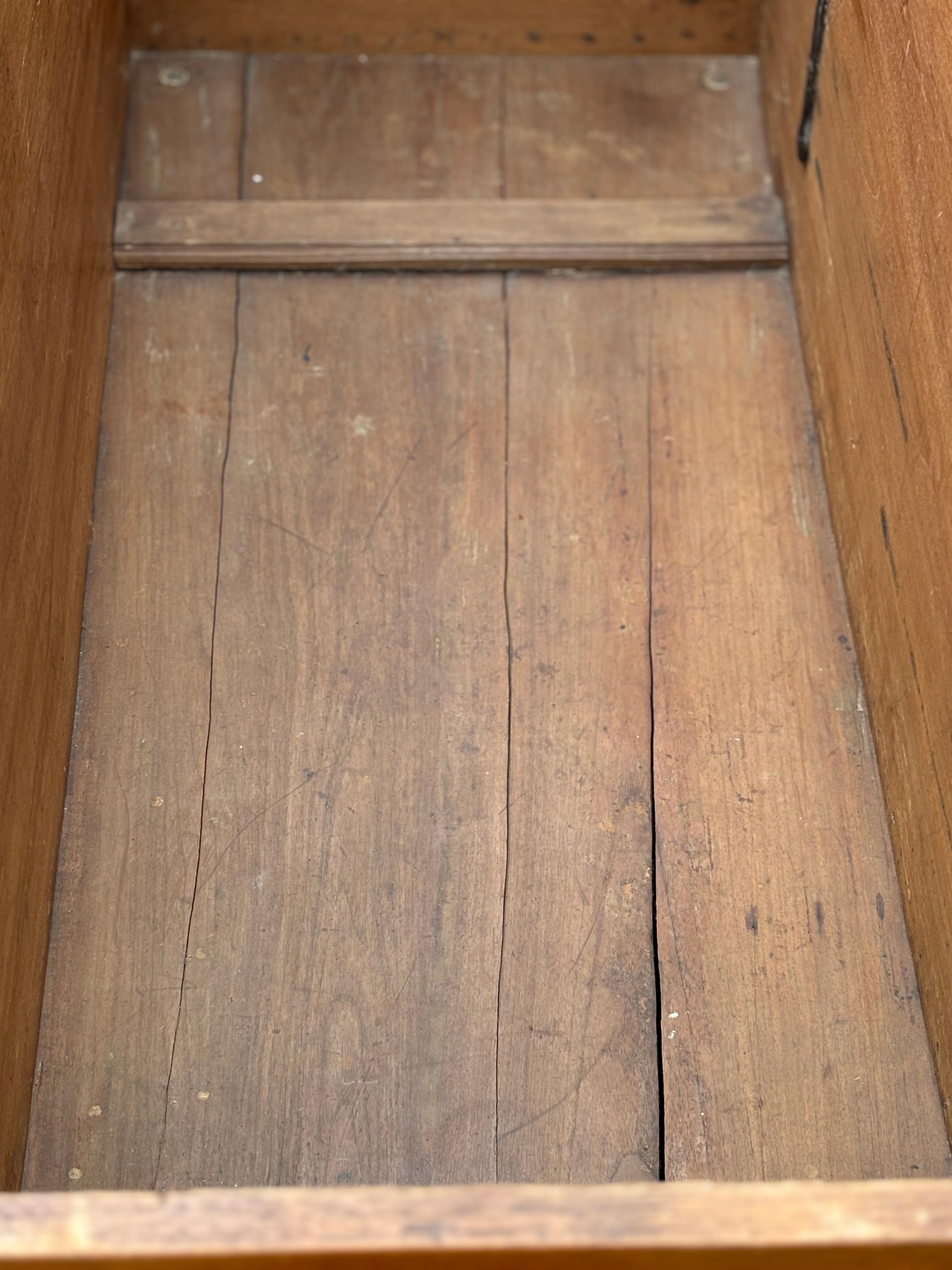 Large 18th Century Colonial Walnut Chest with Brass Fittings For Sale 2