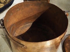 Large 18th Century Copper and Wrought Iron Chaudron from France