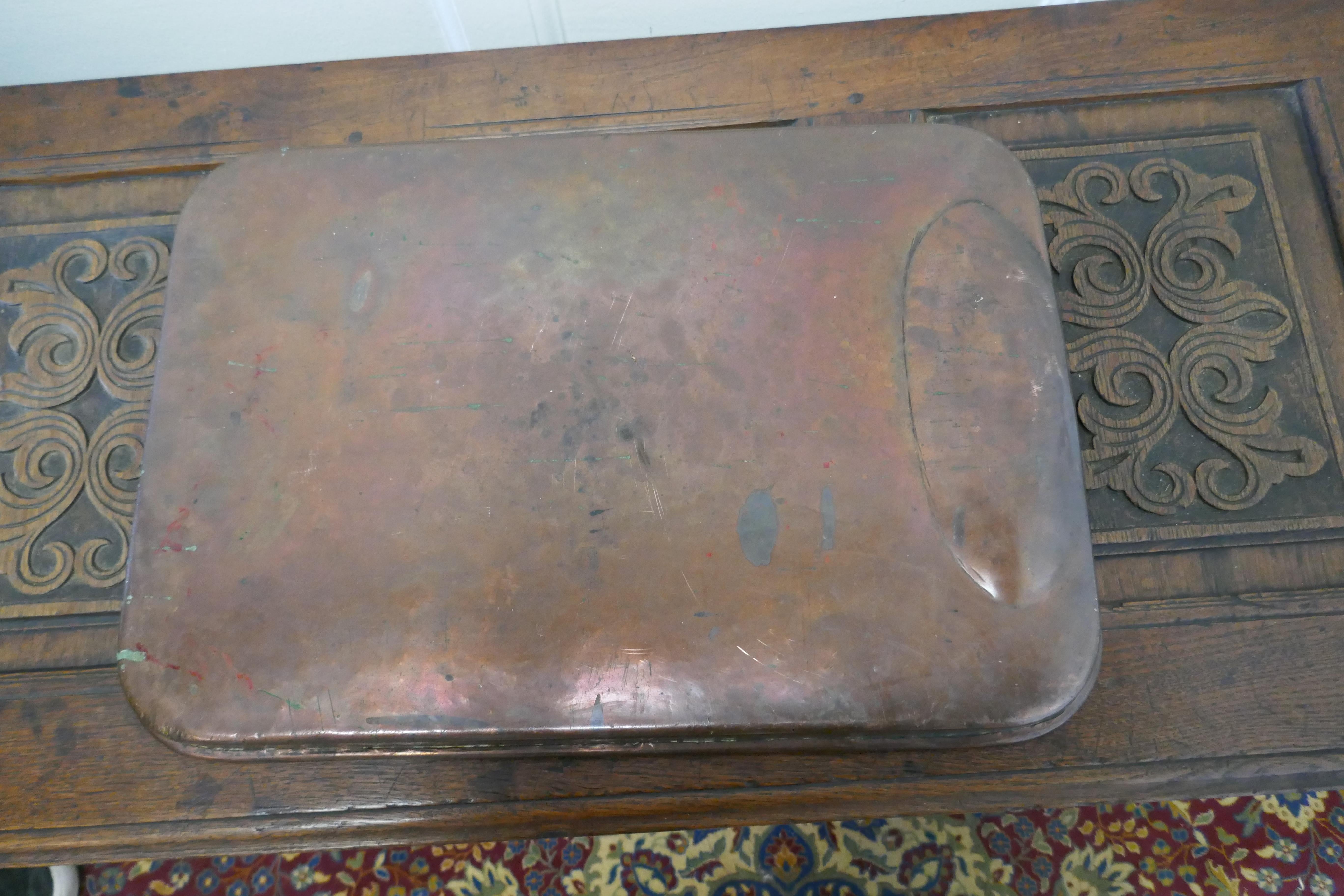 Large 18th Century Copper Roasting Tray with Gravy Well    For Sale 2