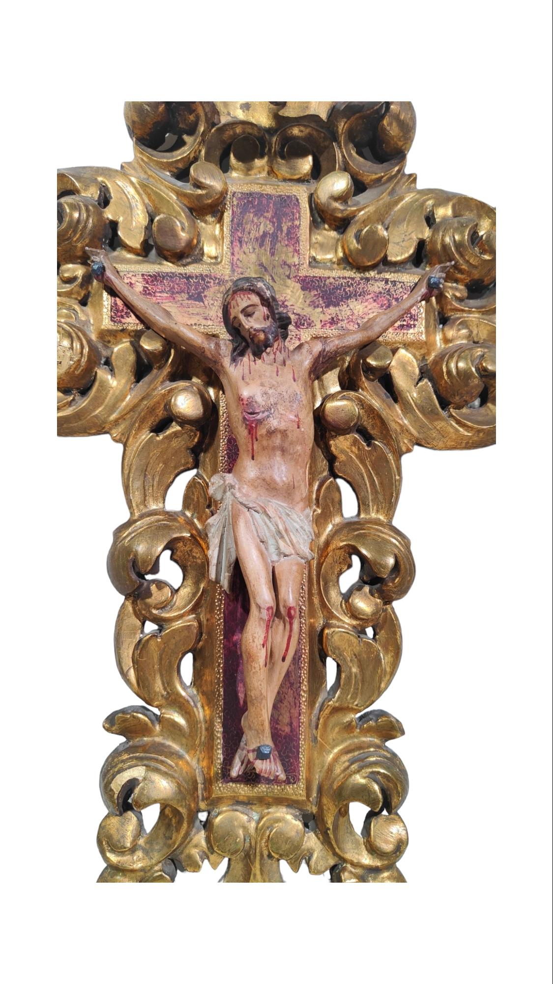 Large 18th Century Cross With Christ Crucified 1