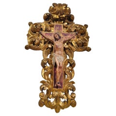 Large 18th Century Cross With Christ Crucified