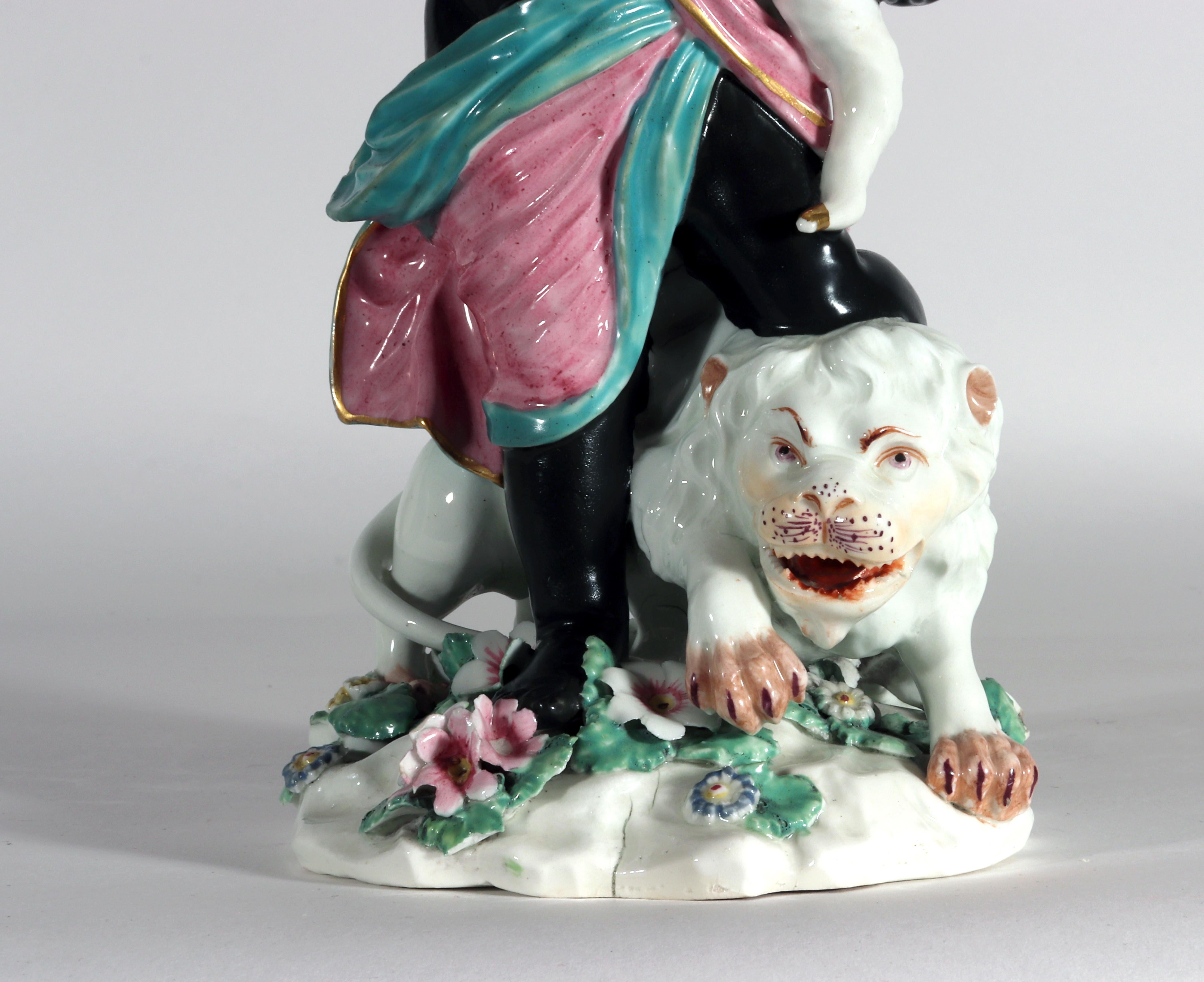 18th Century Large 18th-Century Derby Porcelain Figure Emblematic of Africa For Sale