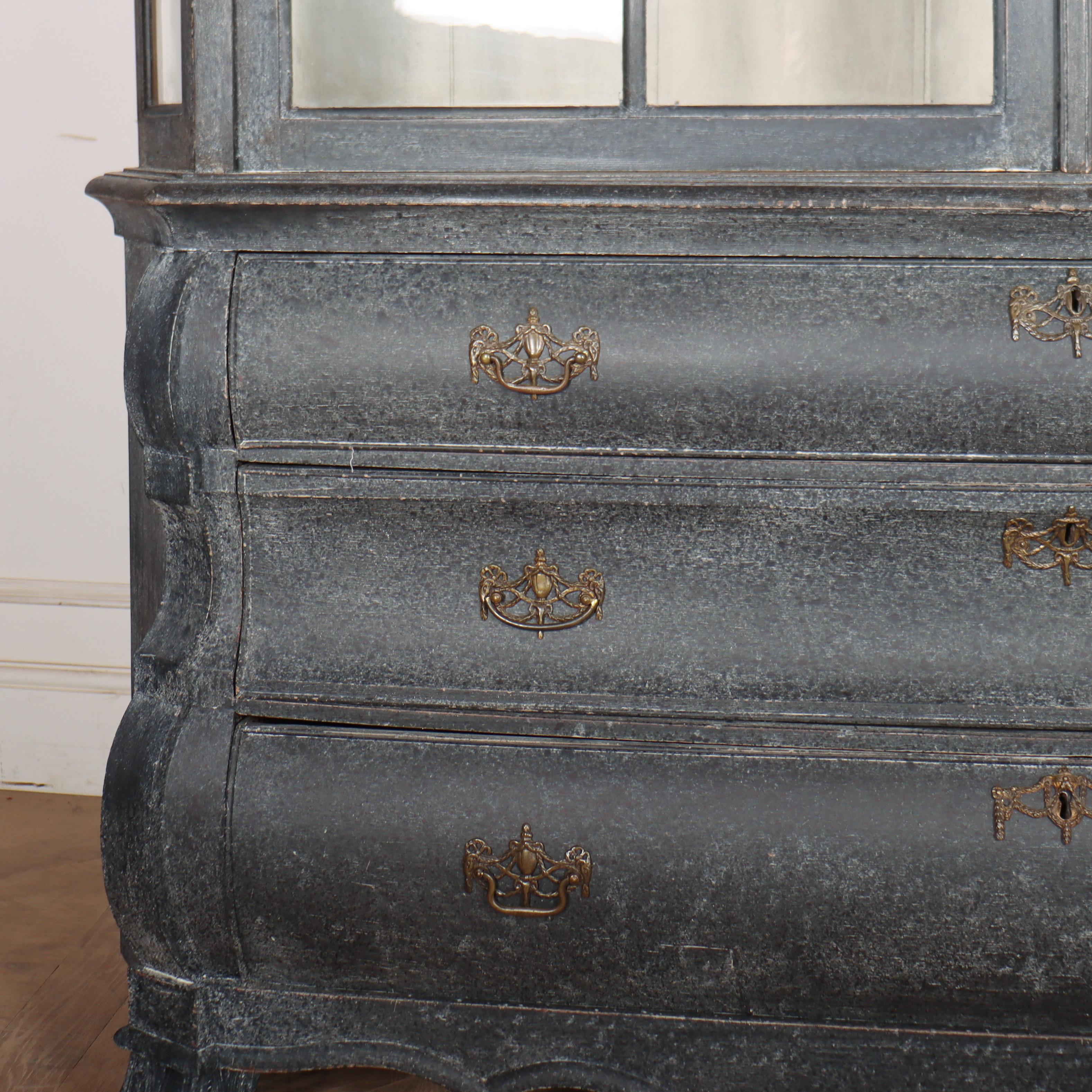 Painted Large 18th Century Dutch Display Cabinet For Sale
