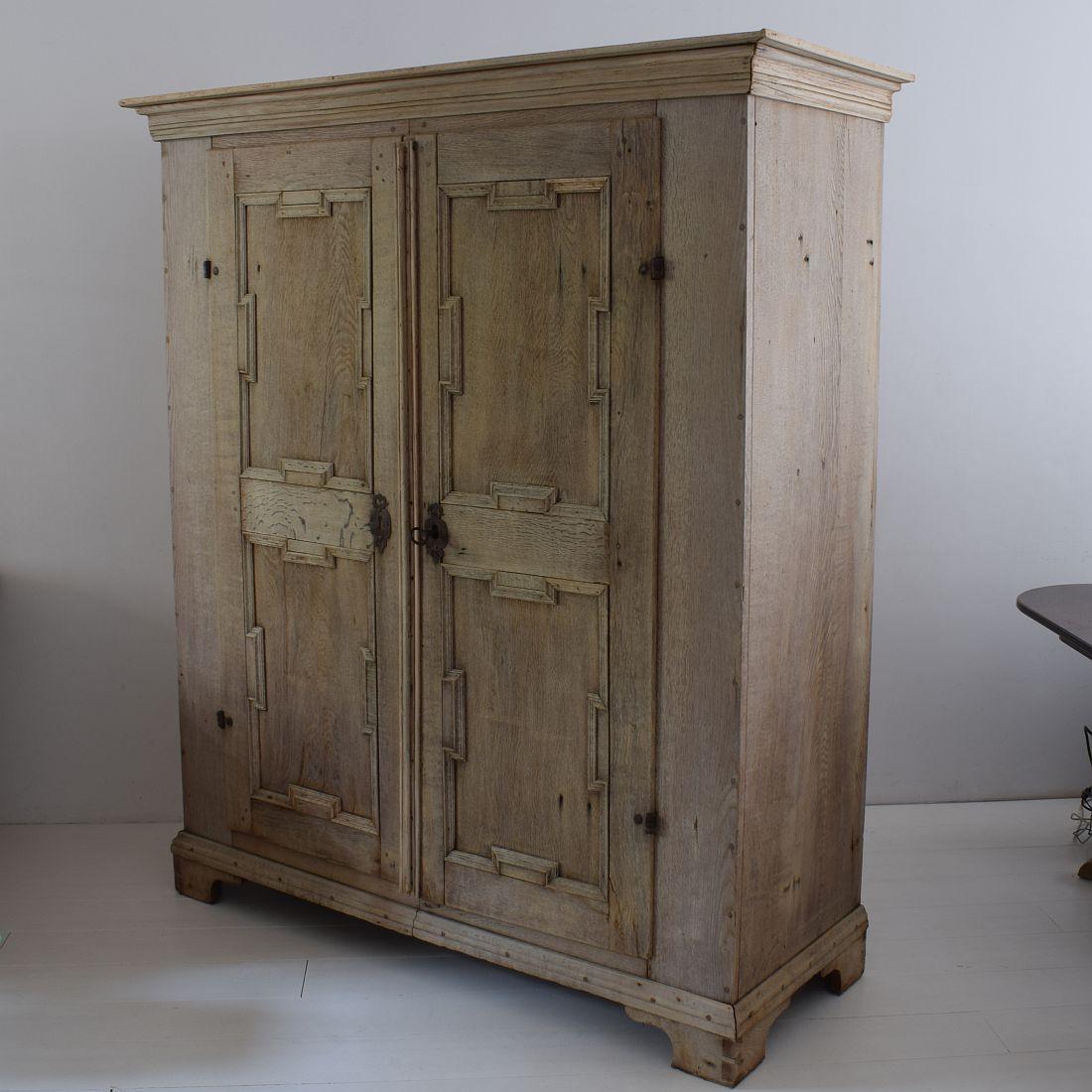Primitive Large 18th Century Dutch Oak Armoire, Cabinet