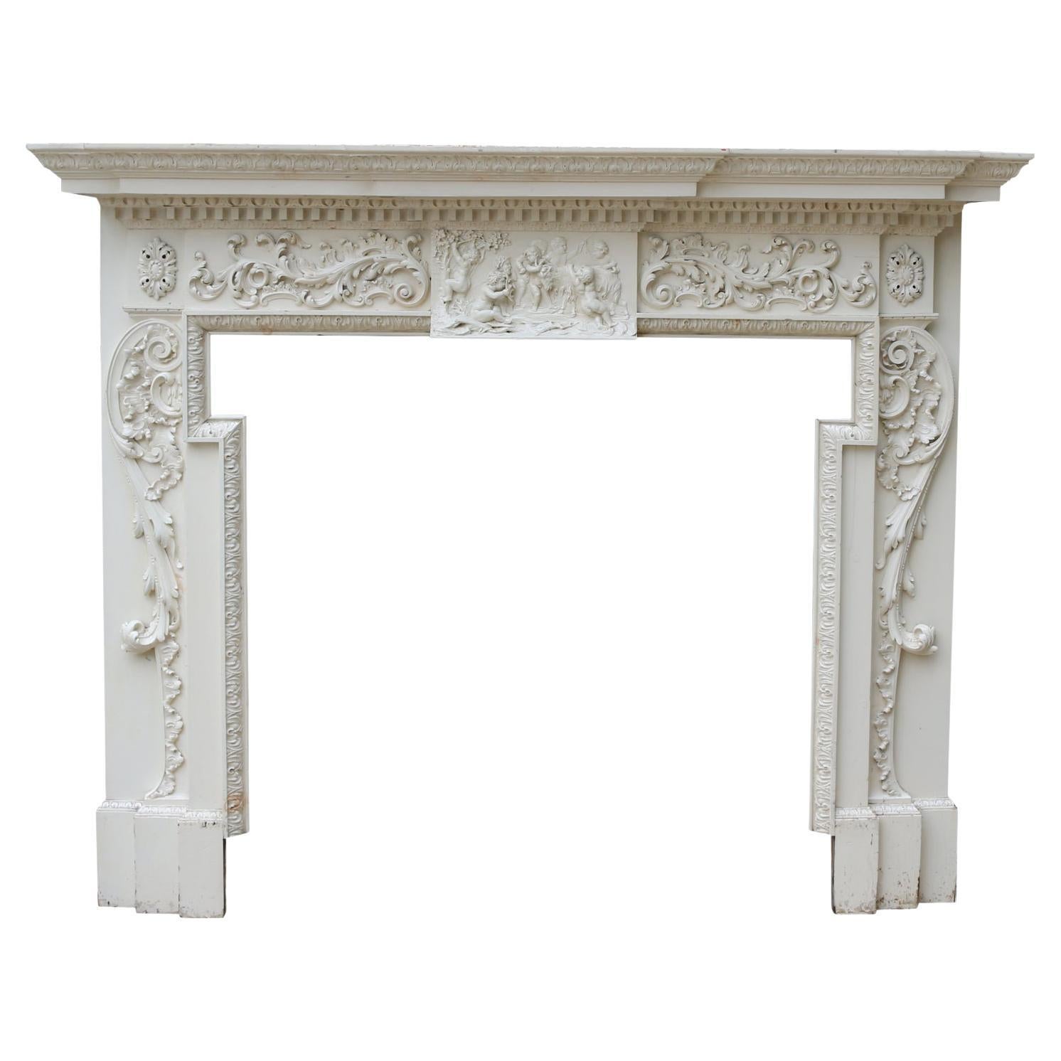 Large 18th Century English Fire Surround For Sale