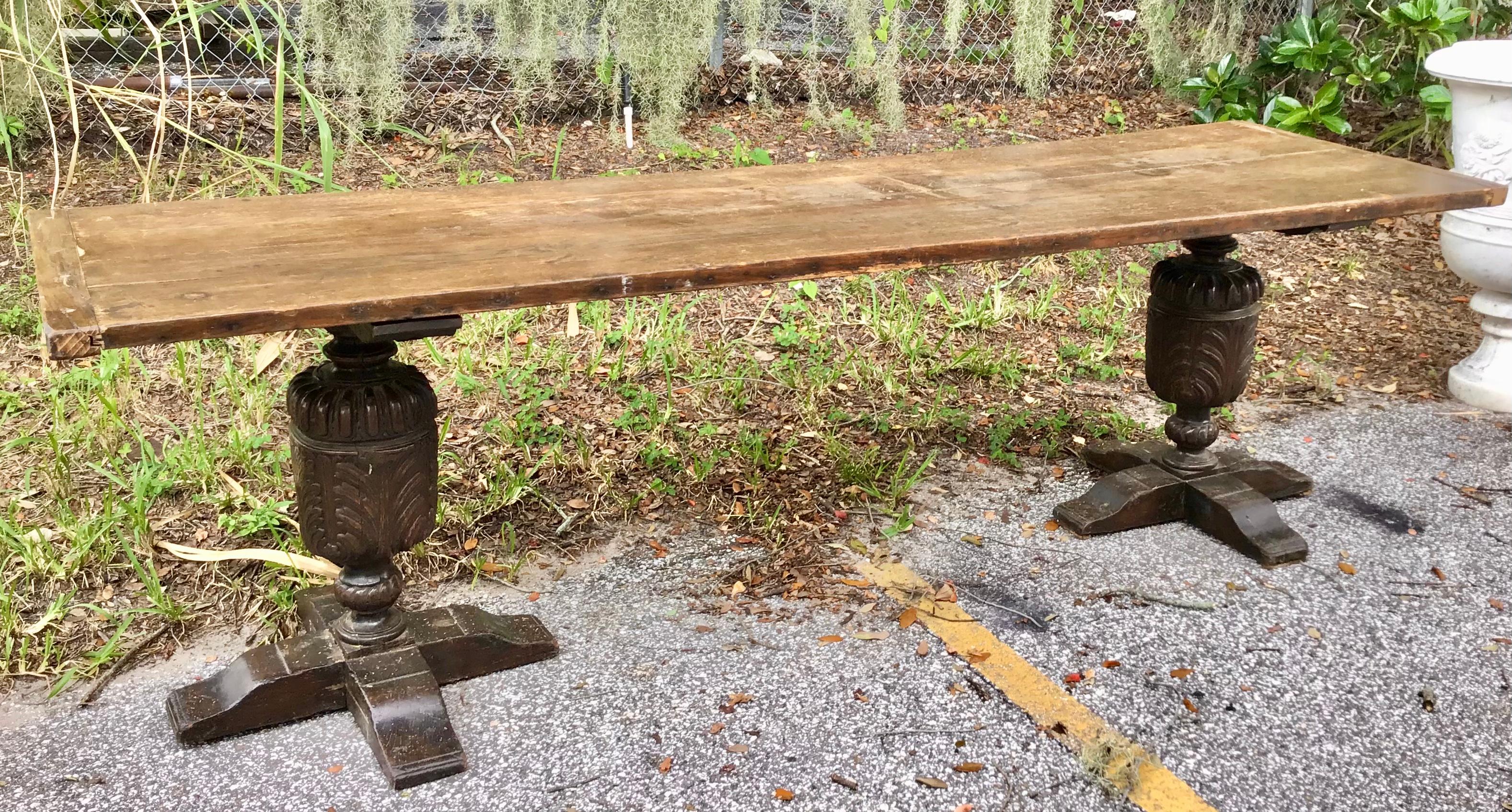 Large 18th Century English Oak Refectory Table 7