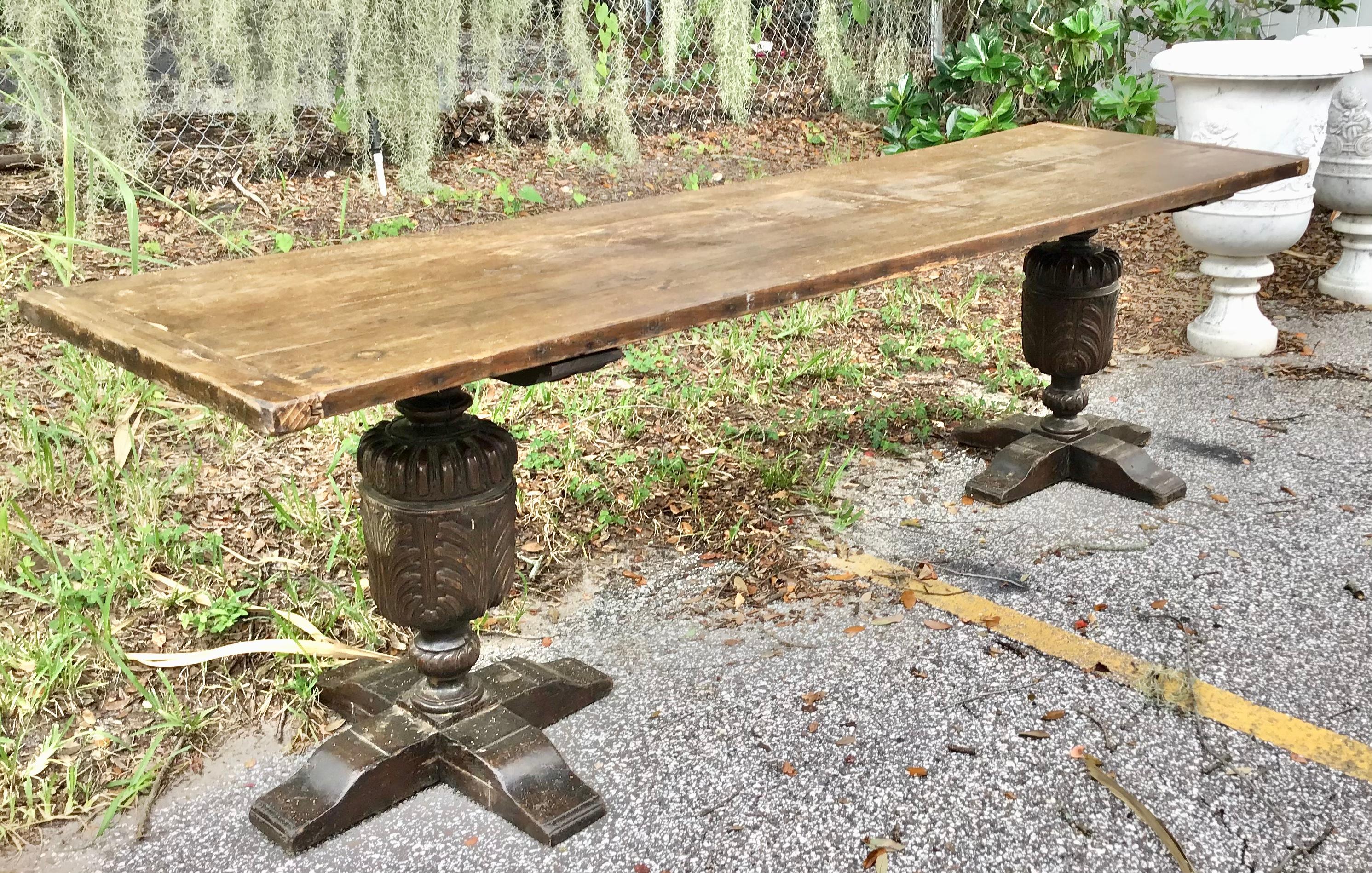 Large 18th Century English Oak Refectory Table 8