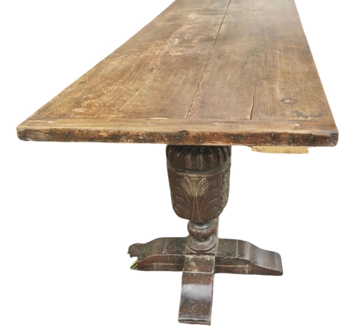 18th Century and Earlier Large 18th Century English Oak Refectory Table