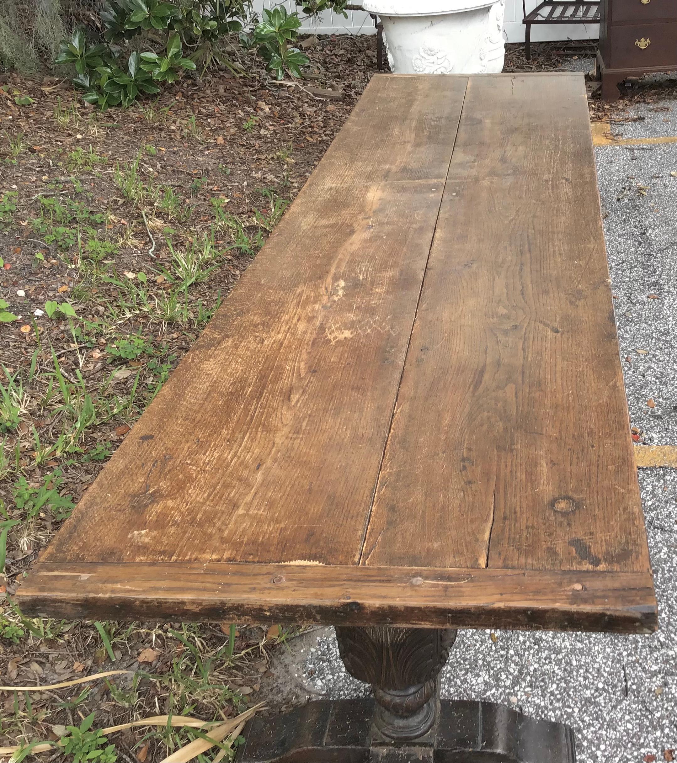 Large 18th Century English Oak Refectory Table 4