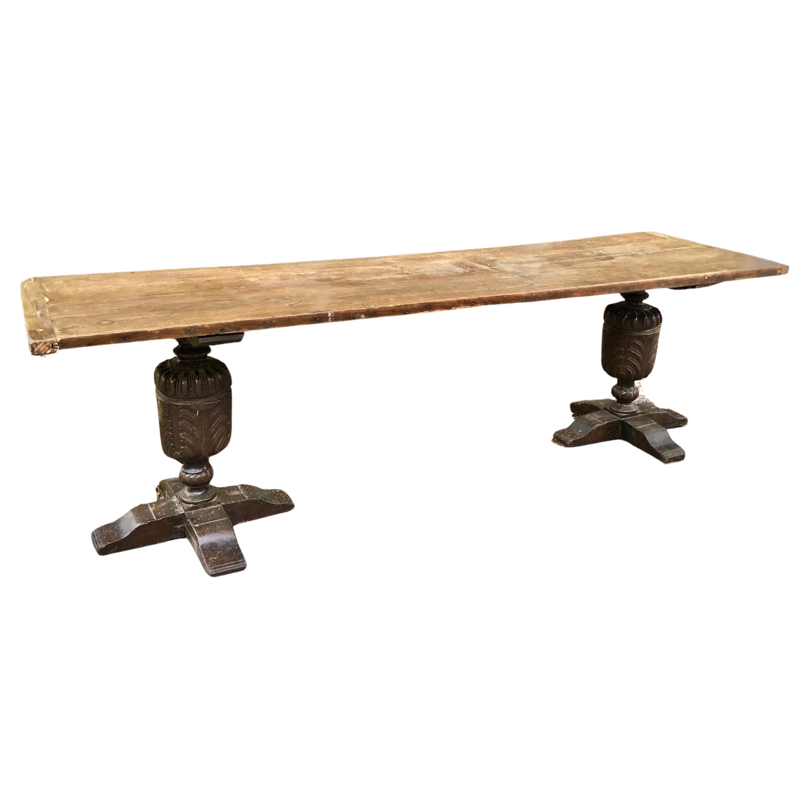 Large 18th Century English Oak Refectory Table