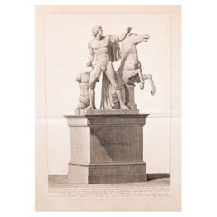 Großer Kupferstich von Francesco Piranesi Castore e Polluce Grand Tour aus dem 18. Jahrhundert