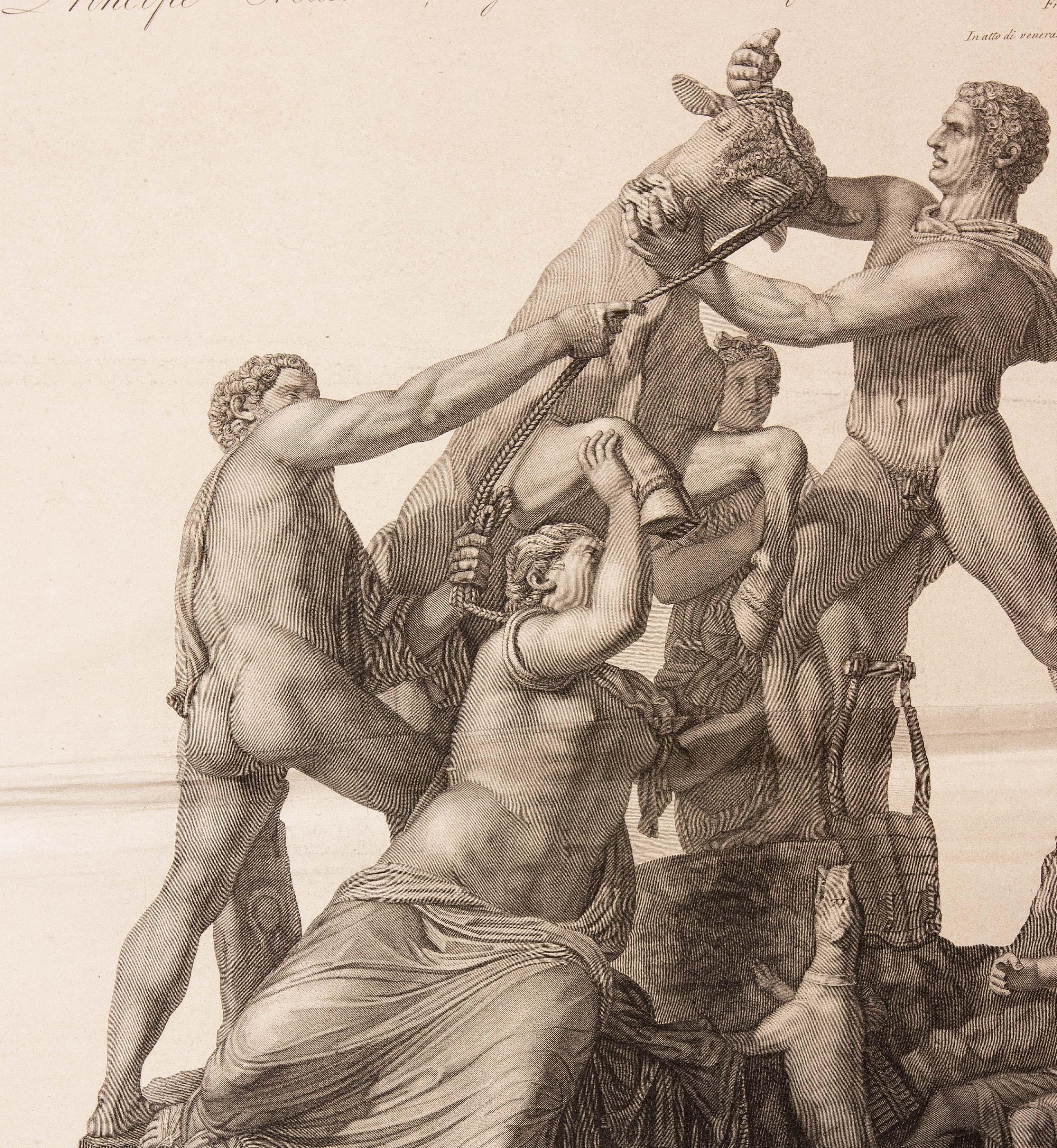 Large original engraving by Francesco Piranesi (Italian, 1756-1810) from 