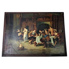 Antique Large 18th Century European School, Original Oil Painting