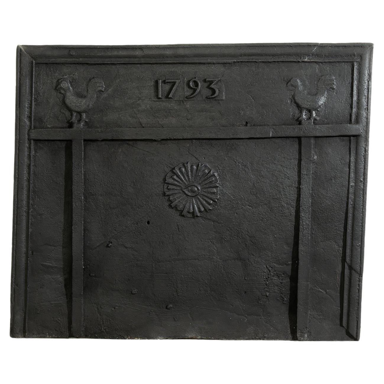 Large 18th Century Fireback For Sale