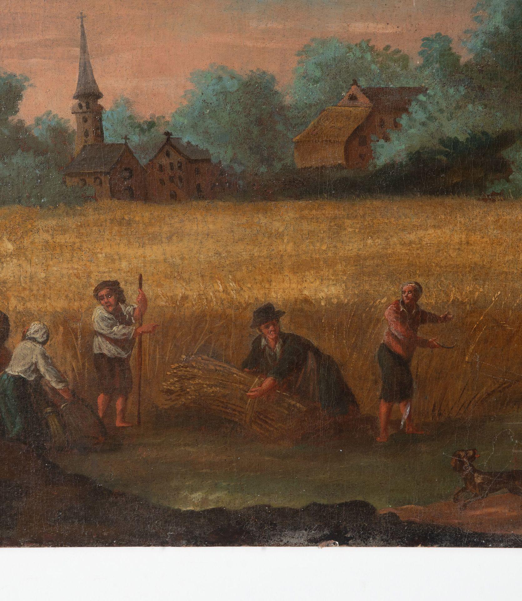 Belgian Large 18th Century Flemish Oil on Canvas Painting