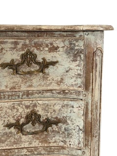 Large 18th Century French Blue Lacquered Commode