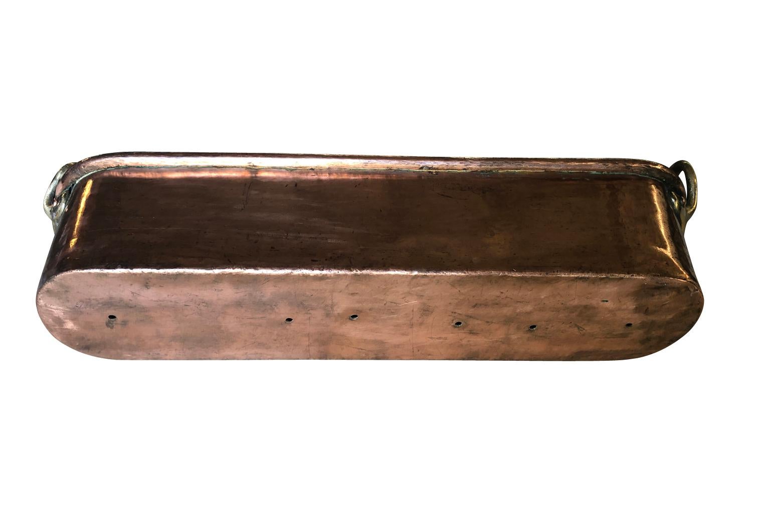 Large 18th Century French Copper Fish Pan 7