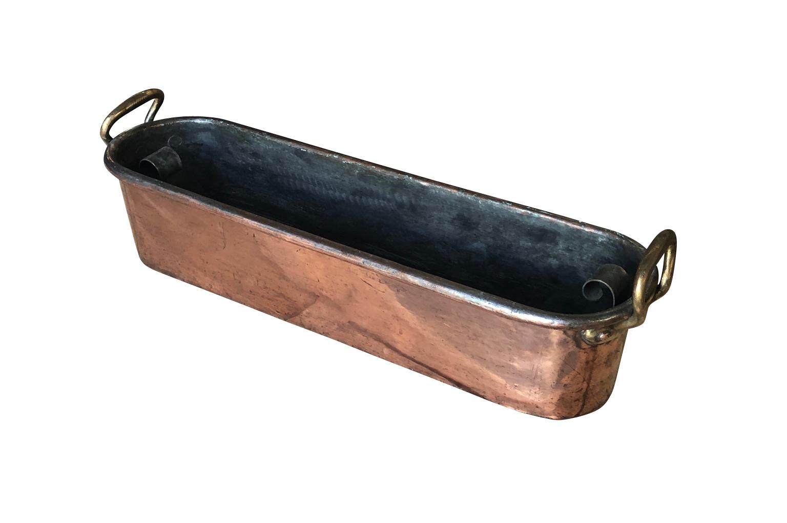 Large 18th Century French Copper Fish Pan In Good Condition In Atlanta, GA