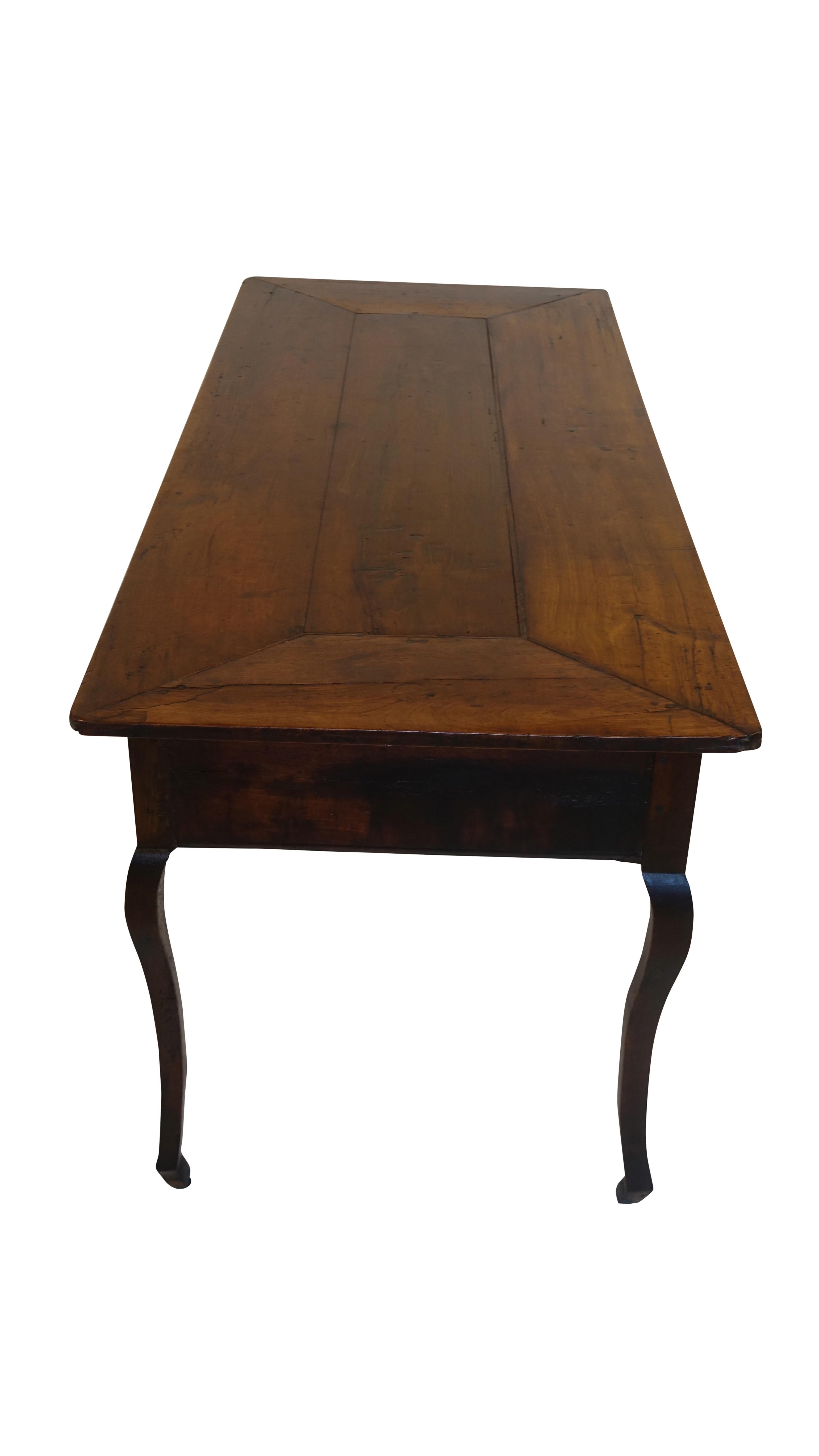 Large French Country Style Walnut Desk or Table, 18th Century 4