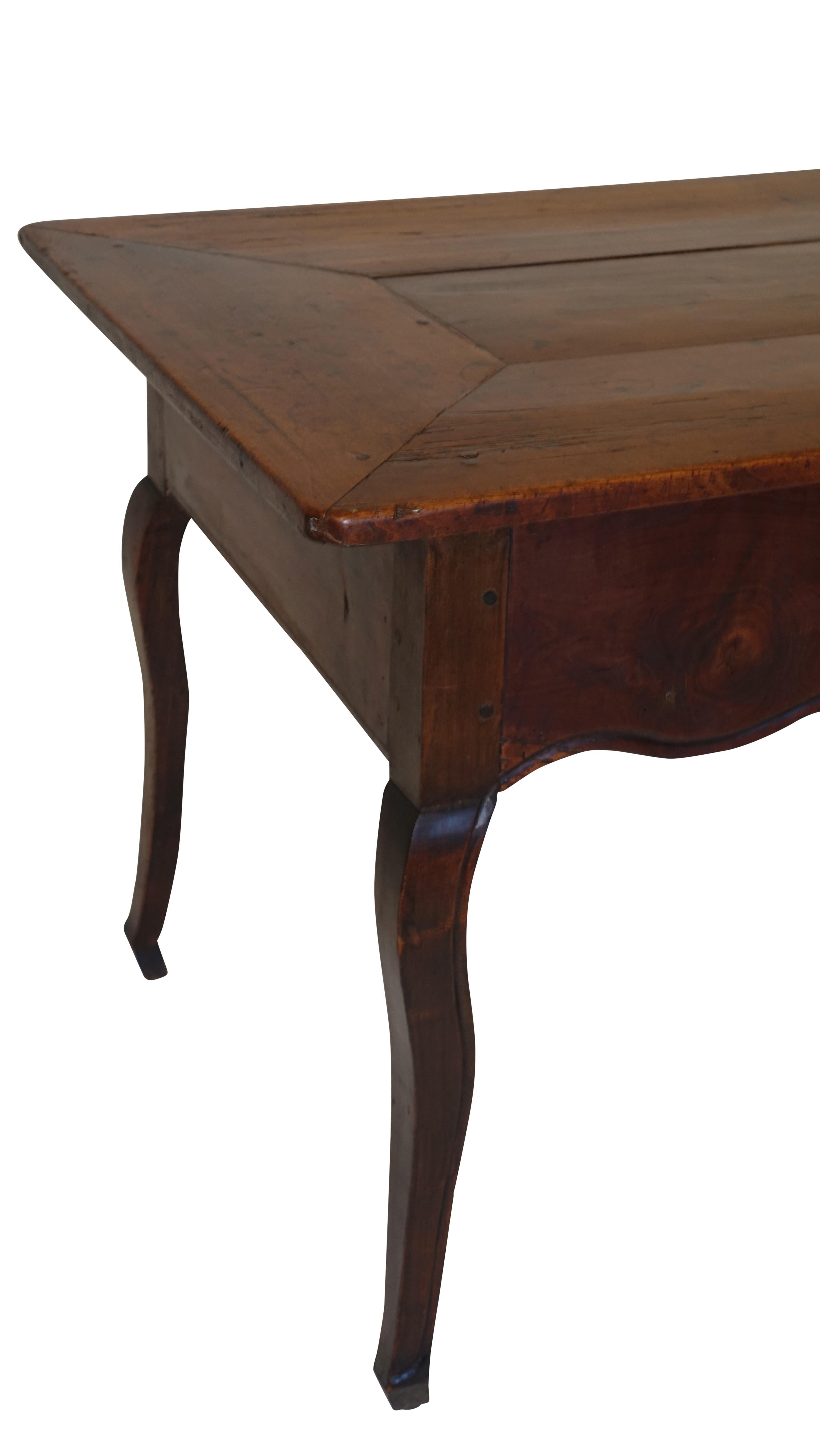 18th Century and Earlier Large French Country Style Walnut Desk or Table, 18th Century