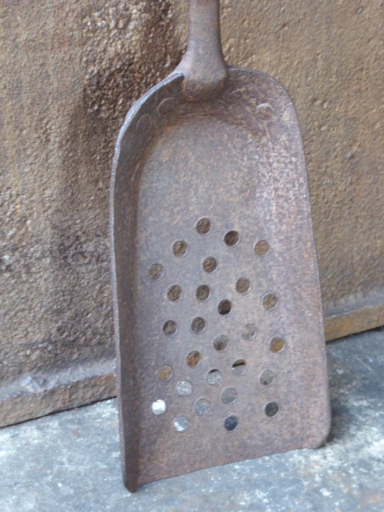 Forged Large 18th Century French Fireplace Shovel or Fire Shovel For Sale