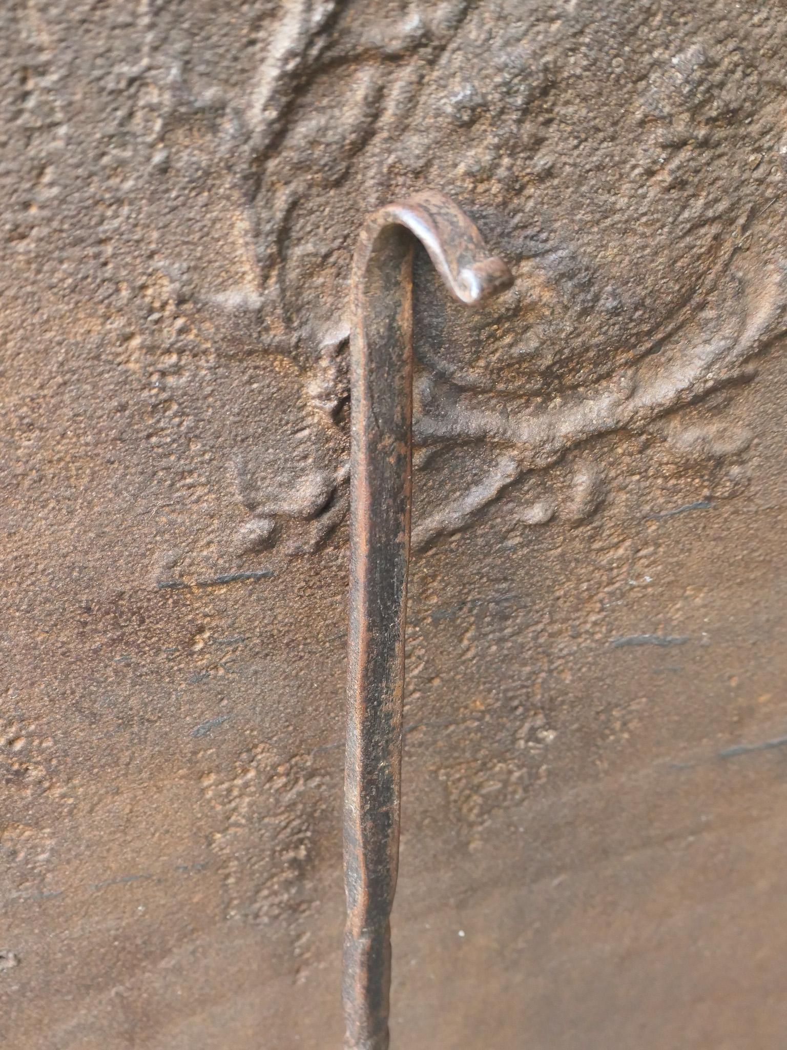 Wrought Iron Large 18th Century French Fireplace Shovel or Fire Shovel For Sale