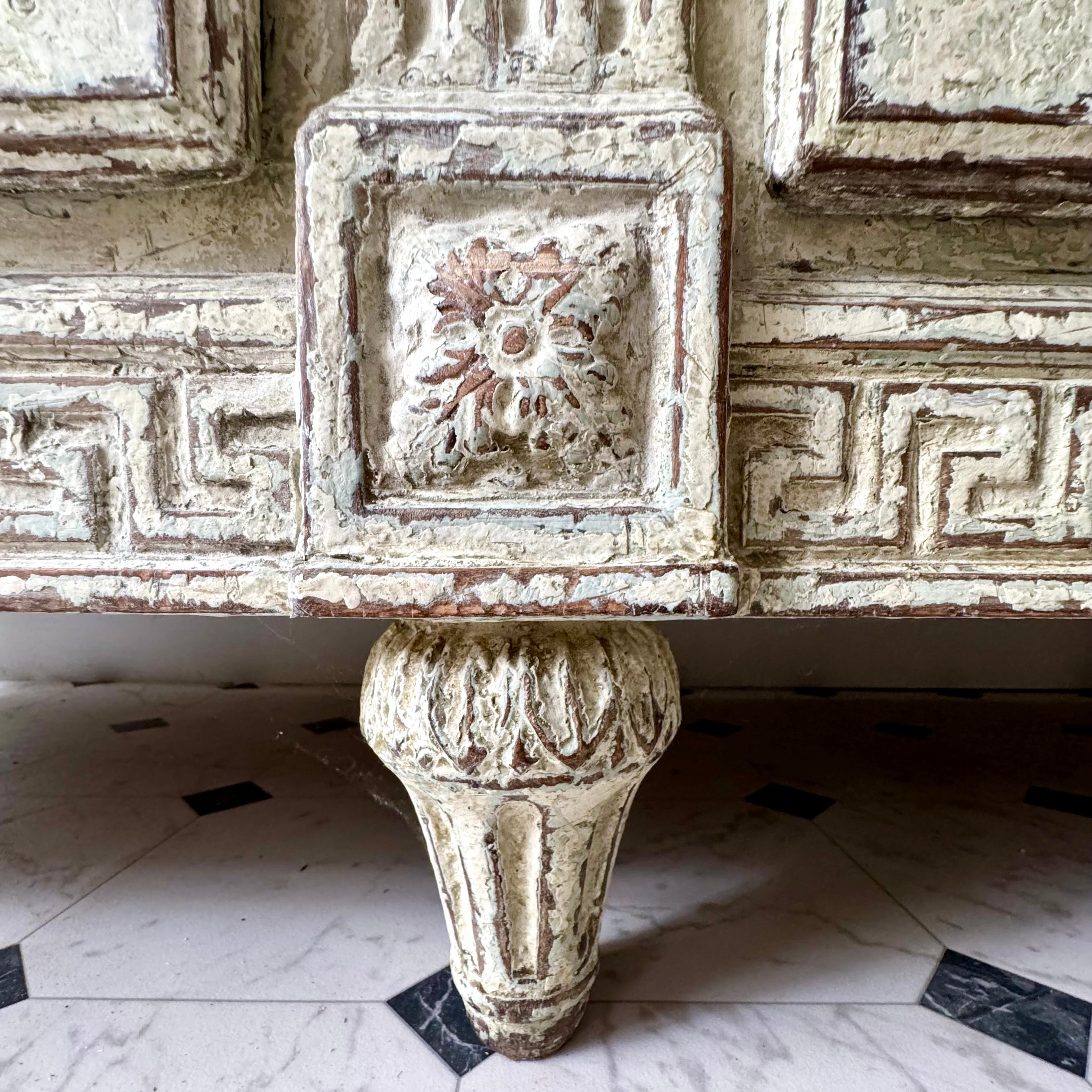 Large 18th Century French Louis XVI Style Painted Bookcase 12