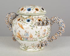 Large 18th Century French Moustiers Potpourri Urn