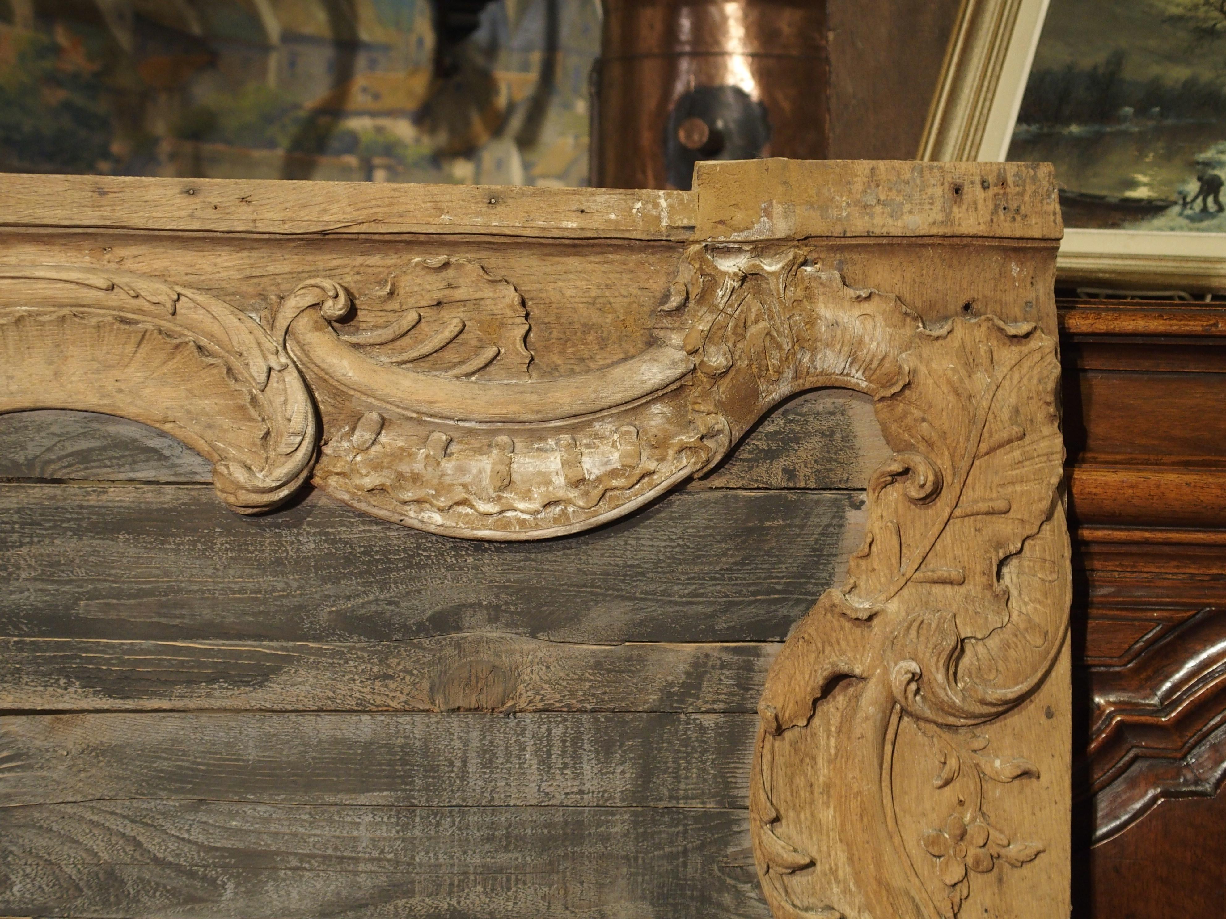 Large 18th Century French Oak Boiserie Trumeau Panel In Good Condition In Dallas, TX