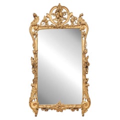 Large 18th Century French Provencal Giltwood Mirror, Ca. 1750